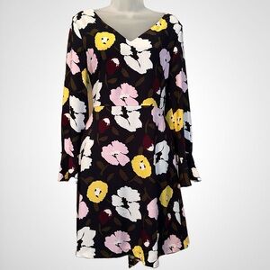 Ann Taylor Factory Dress Navy Floral Size 8